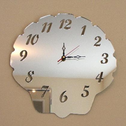 Shell Clock Mirror - 35cm